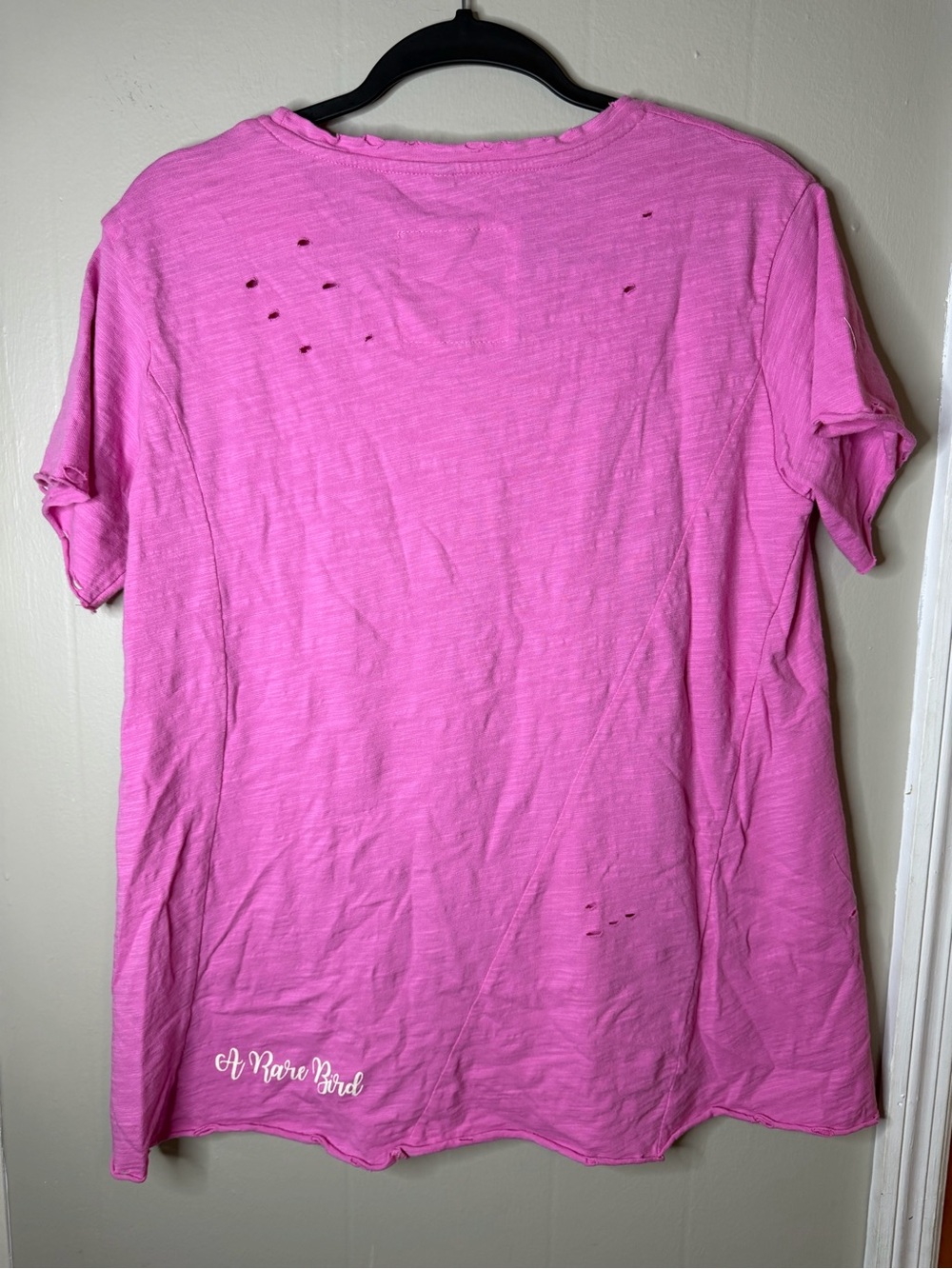 A Rare Bird NWOT Pink Graphic Short-Sleeve Women's Tee with Embellished Neckline - Picture 2 of 8